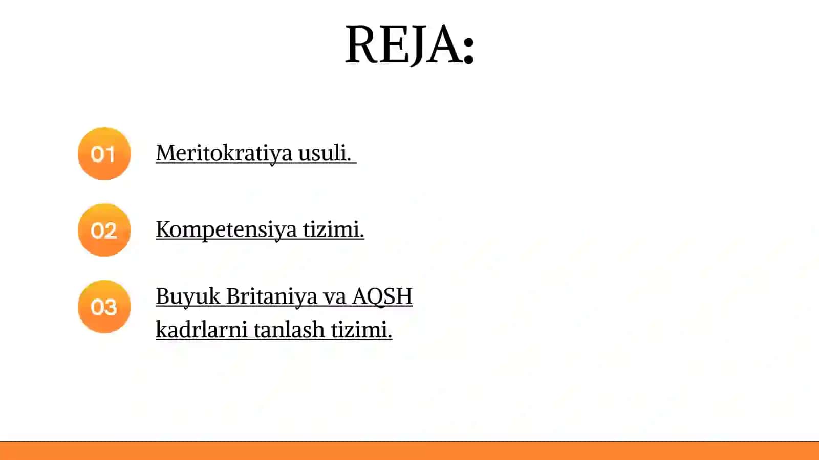 Rivojlangan davlatlarda davlat boshqaruv organlari uchun kadrlarni tanlash uslublari va texnologiyalari. 2