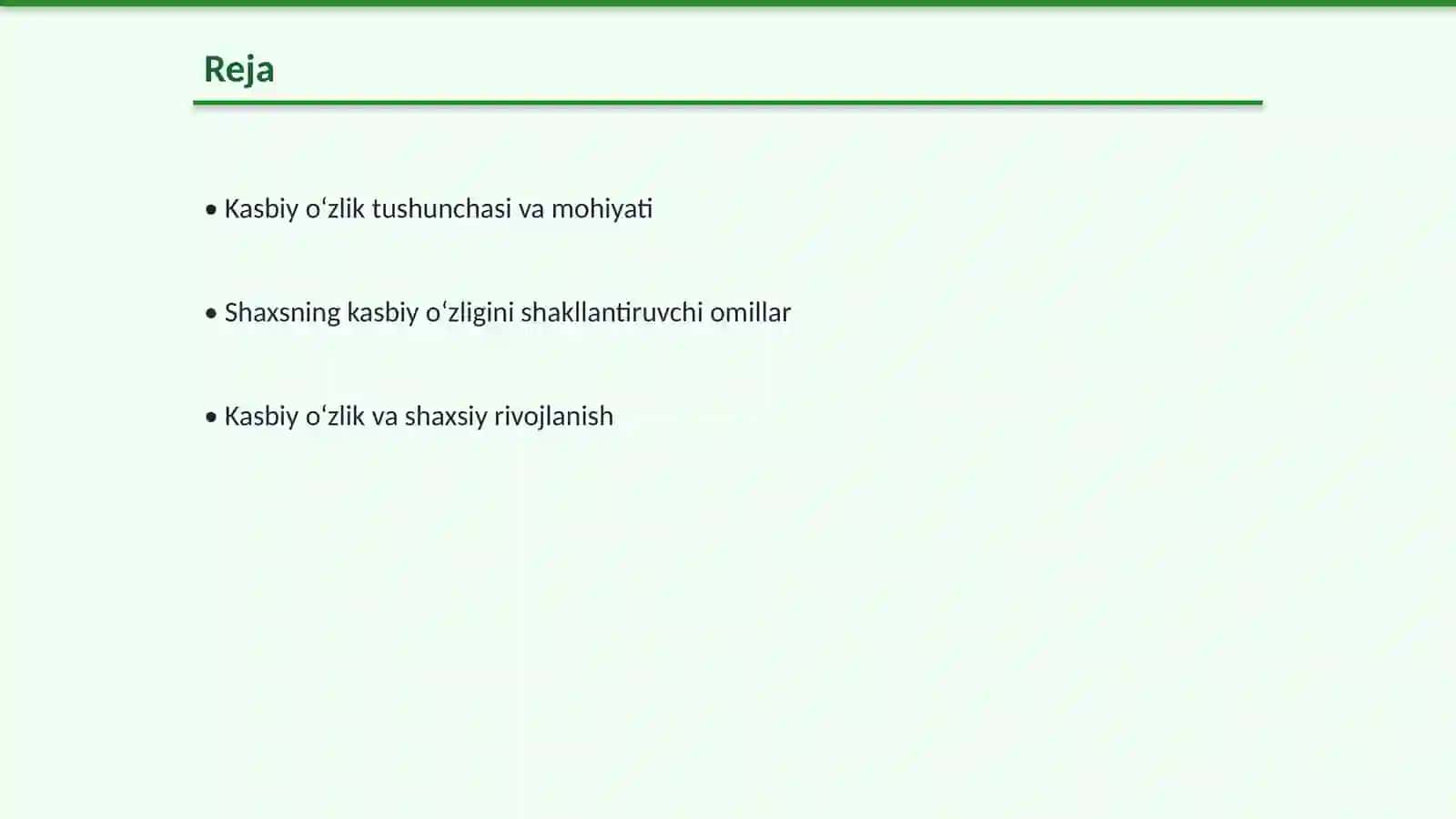 Kasbiy o‘zlik tushunchasi va mohiyati 2