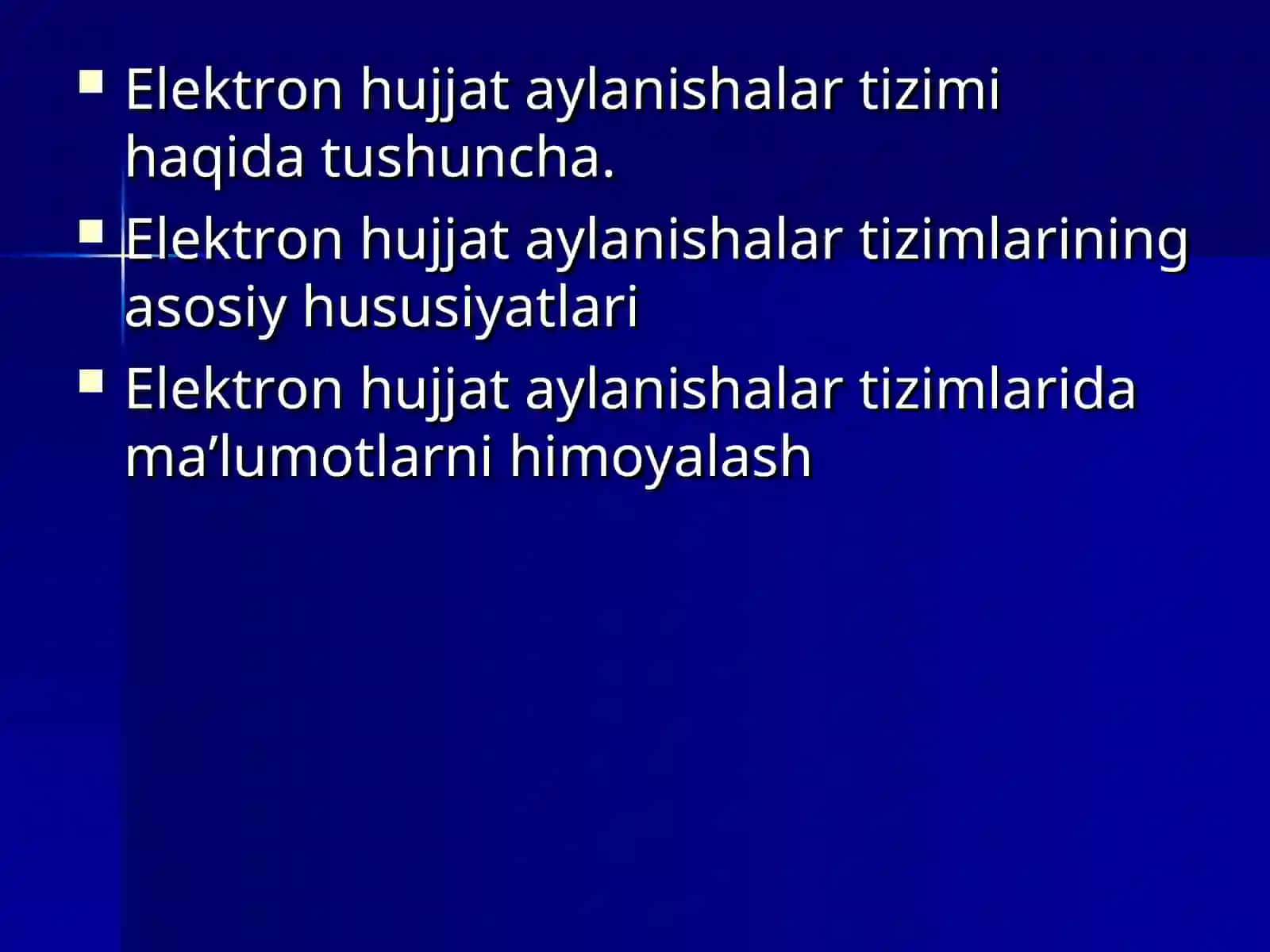 Elektron hujjat aylanishalar tizimi 2