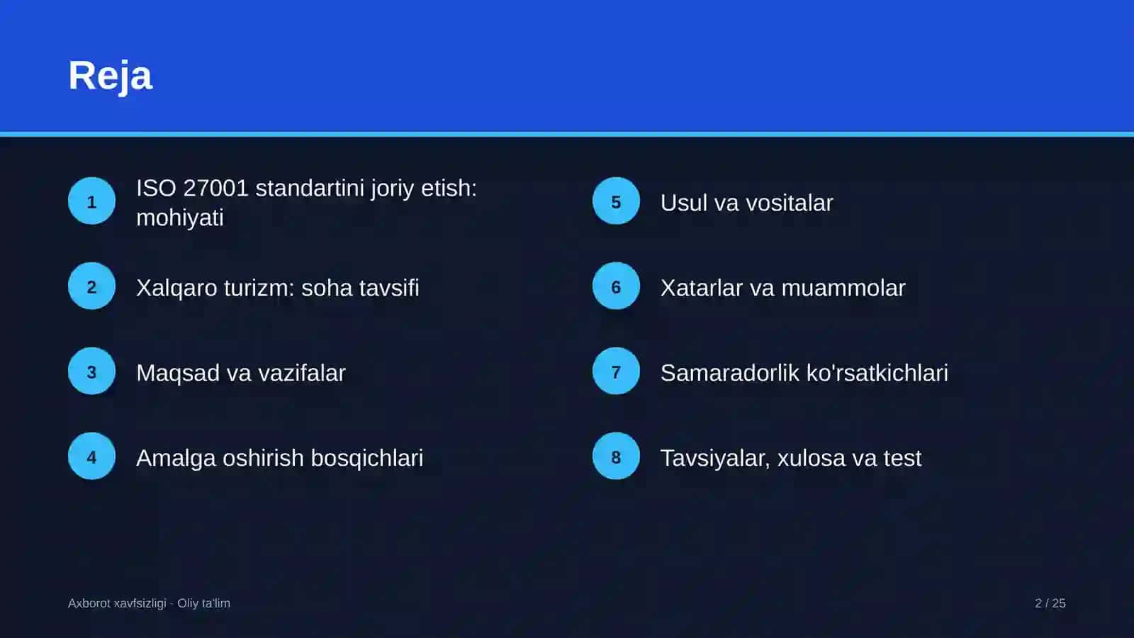 xalqaro turizmda iso 27001 standartini joriy etish 2851 2