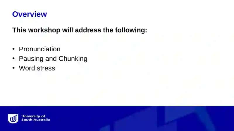 Pronunciation Workshop 2