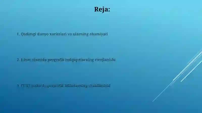 IV_XI asrlarda geografiyaning rivojlanishi 2
