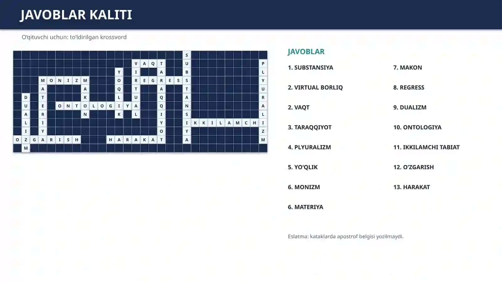 BORLIQ VA RIVOJLANISH FALSAFASI 2