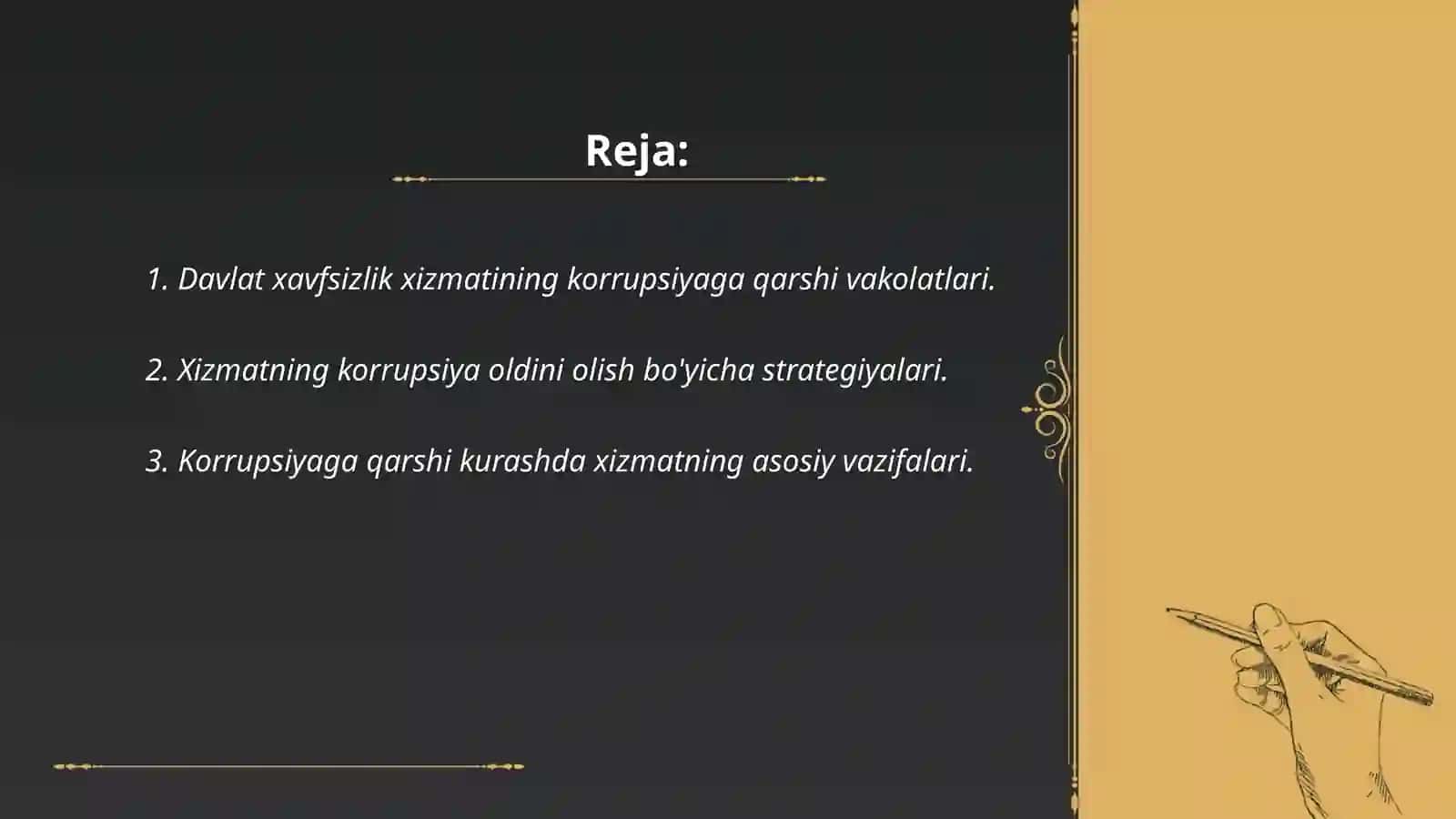 Davlat xavfsizlik xizmatining korrupsiyaga qarshi vakolatlari 2