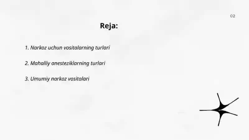 Narkoz uchun vositalar va mahalliy anastetiklar klinik farmokologiyasi 2
