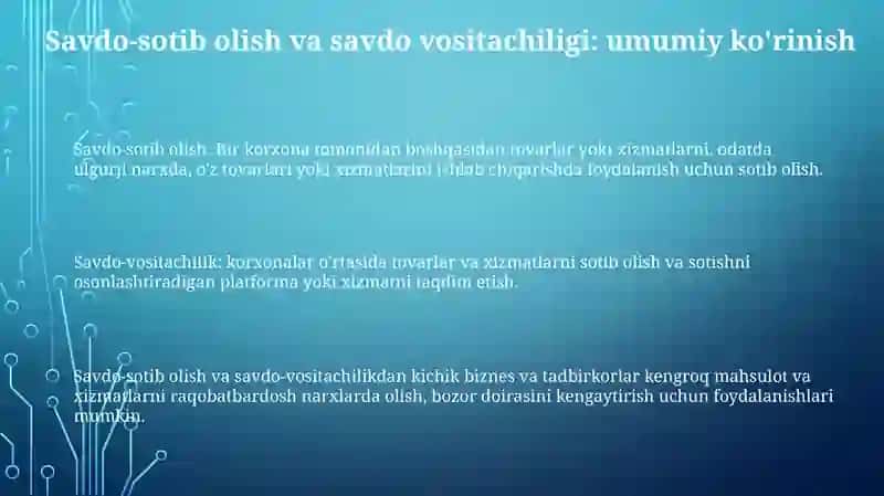 Savdo-Xarid Va Savdo-Vositachilik Kichik Biznes Va Xususiy Tadbirkorligini Rivojlantirish Istiqbollari 2