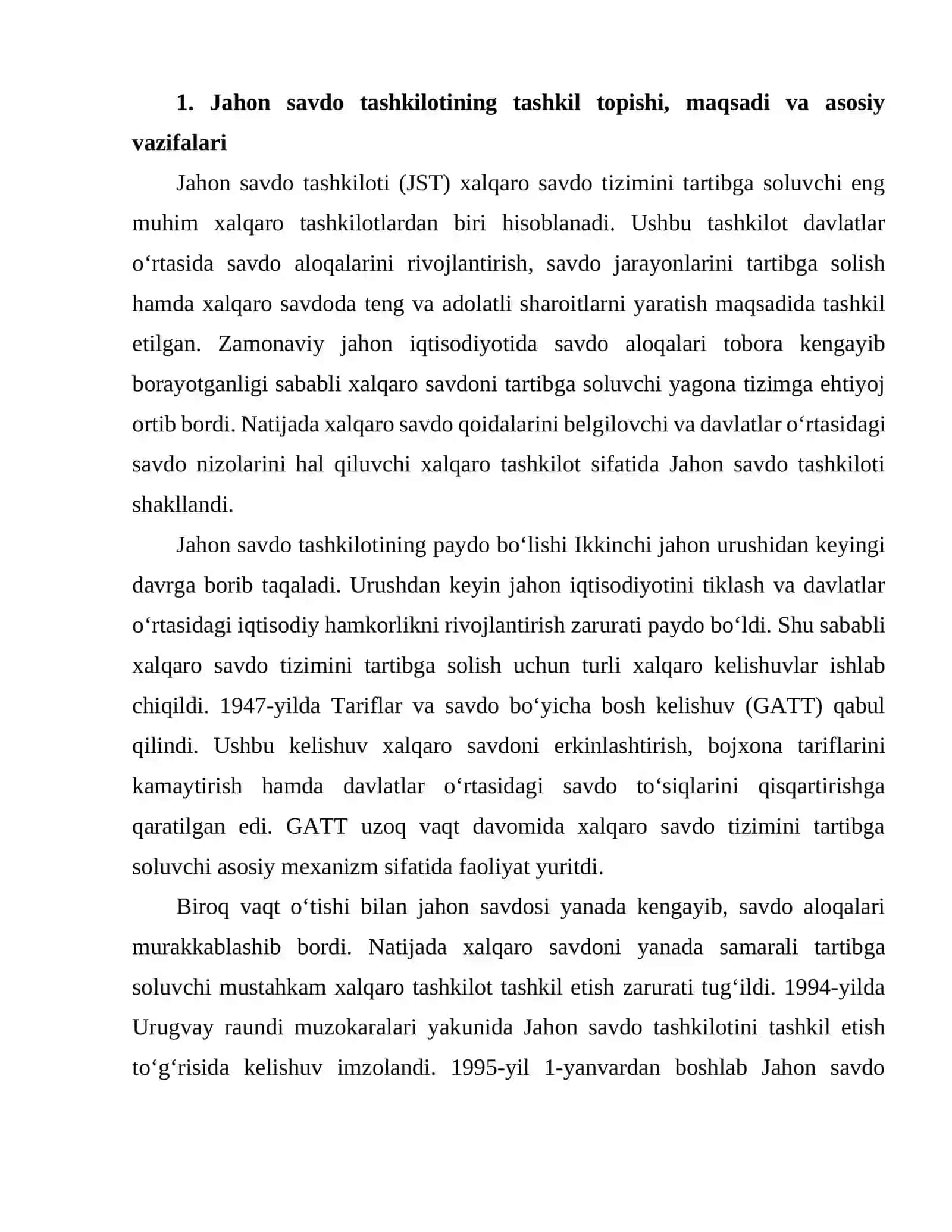 Jahon savdo tashkilotiga aʼzo boʻlishninng xalqaro tajribasi 2
