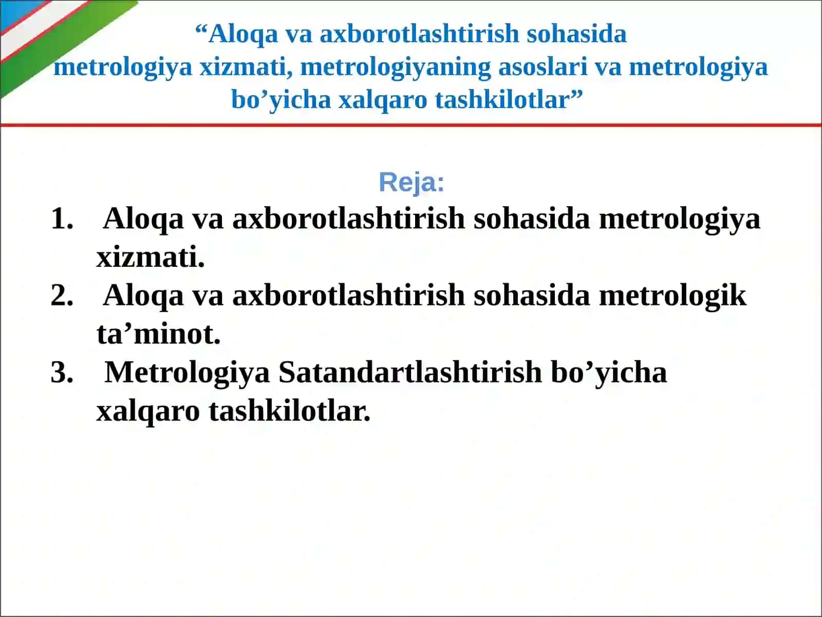 Metrologiya va sertifikatlash 2