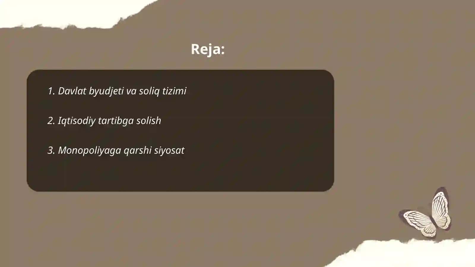 Davlat byudjeti va soliq tizimi 2