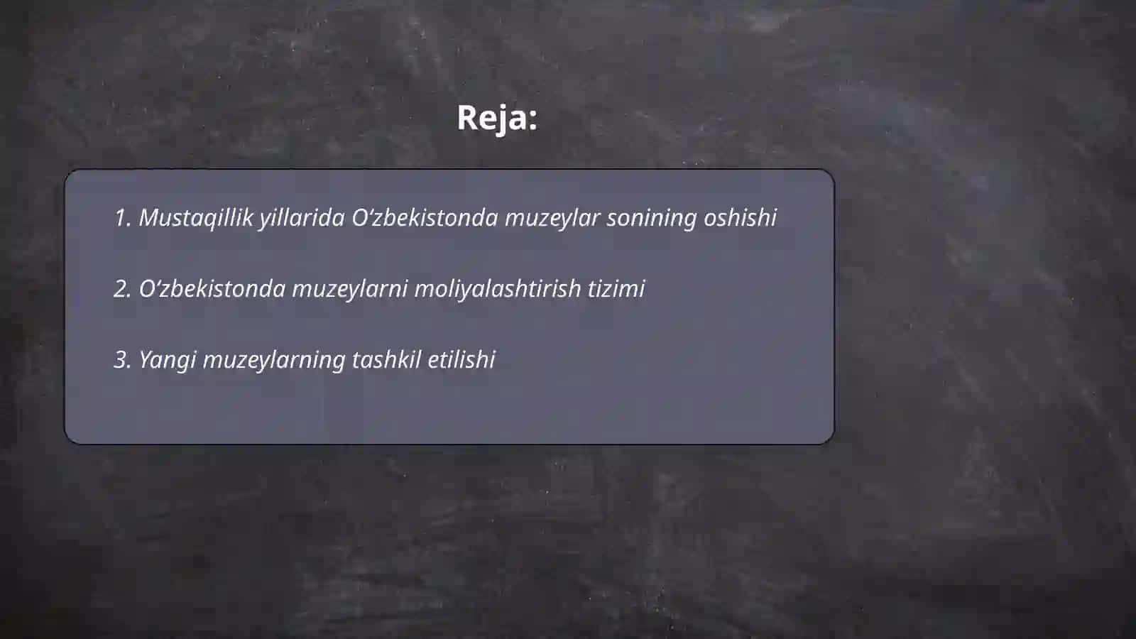 Mustaqillik yillarida Oʻzbekistonda muzeylar faoliyati 2