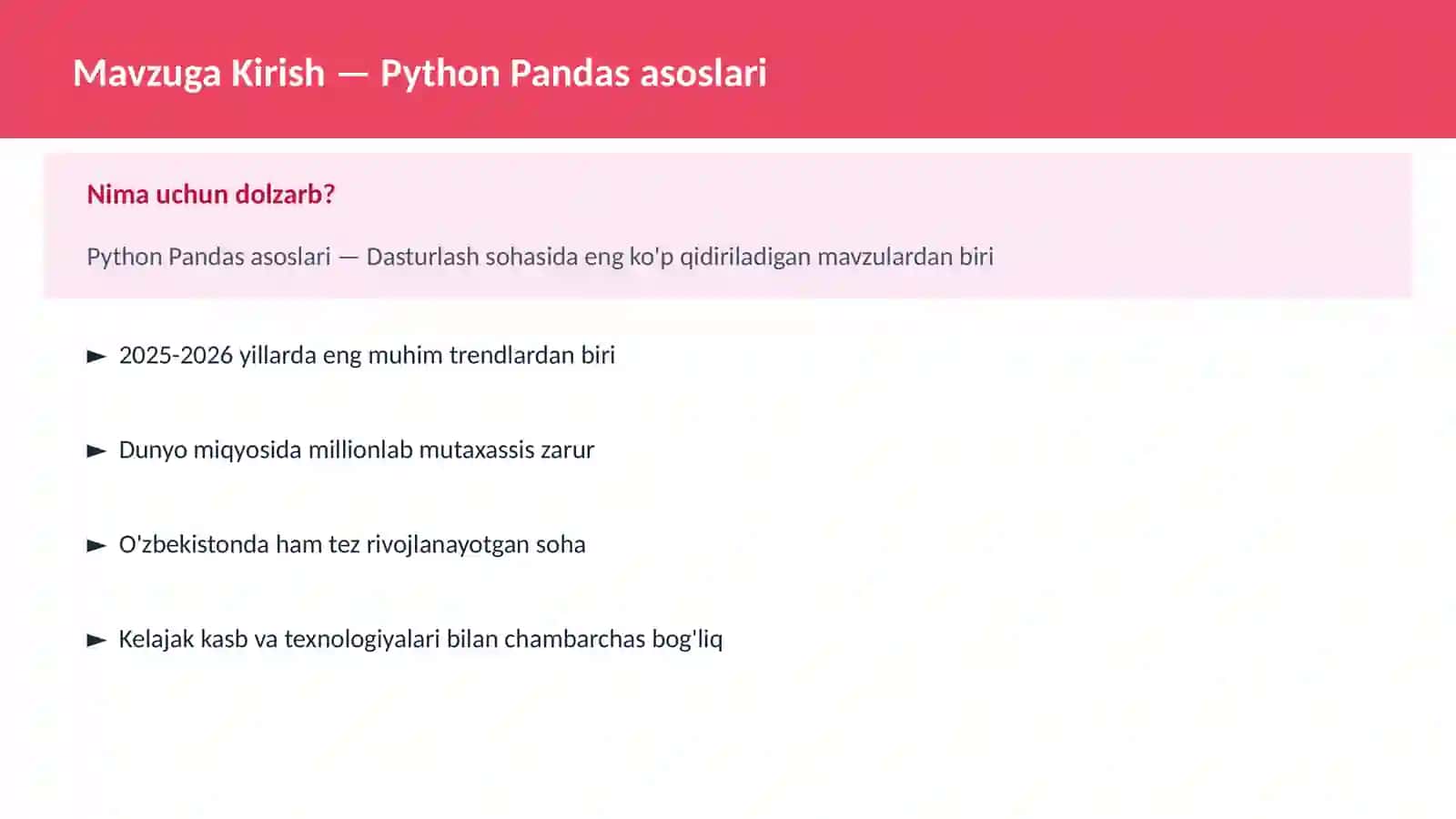 Python Pandas asoslari 2