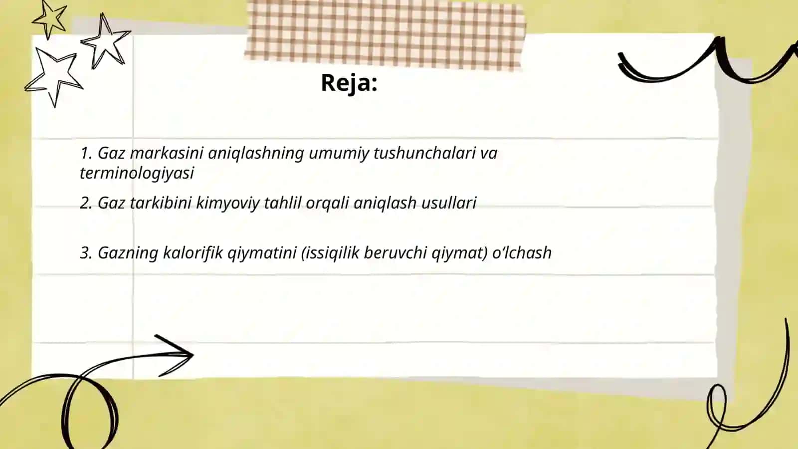 Gaz markasini aniqlash 2