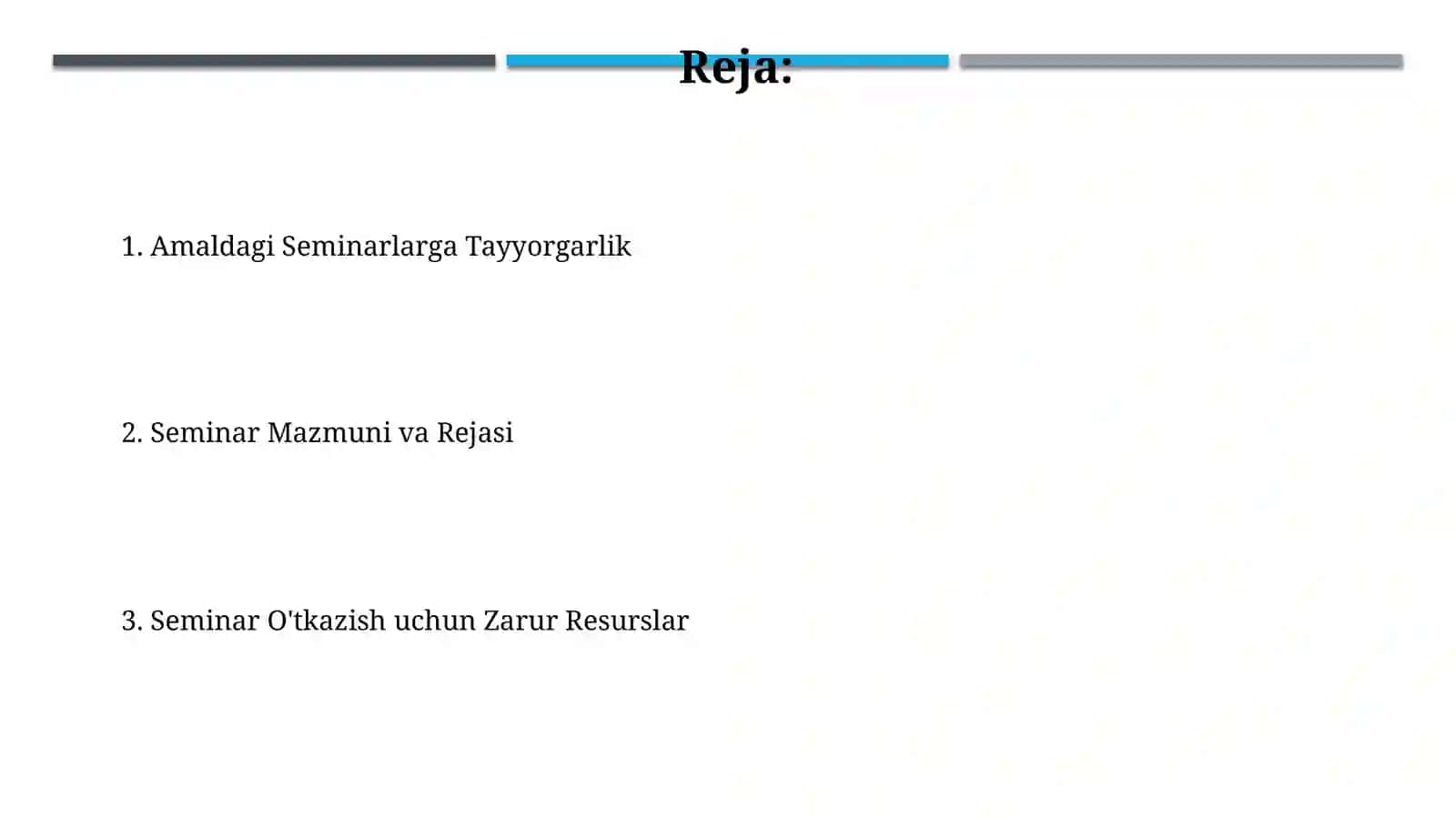 Amally mashg'ulotlarga tayyorgarlik ko'rish 2