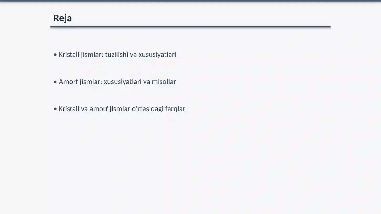 Kristall va amorf jismlar 2