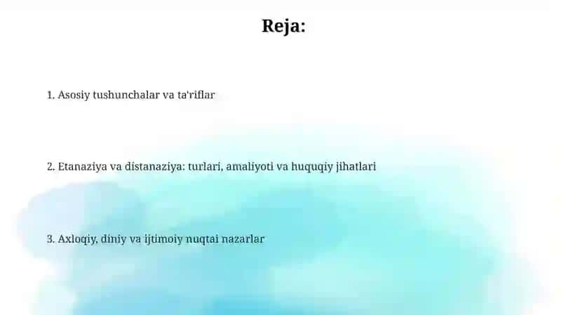 Medikatanaziya, distanaziya-evtanaziya variantlari 2