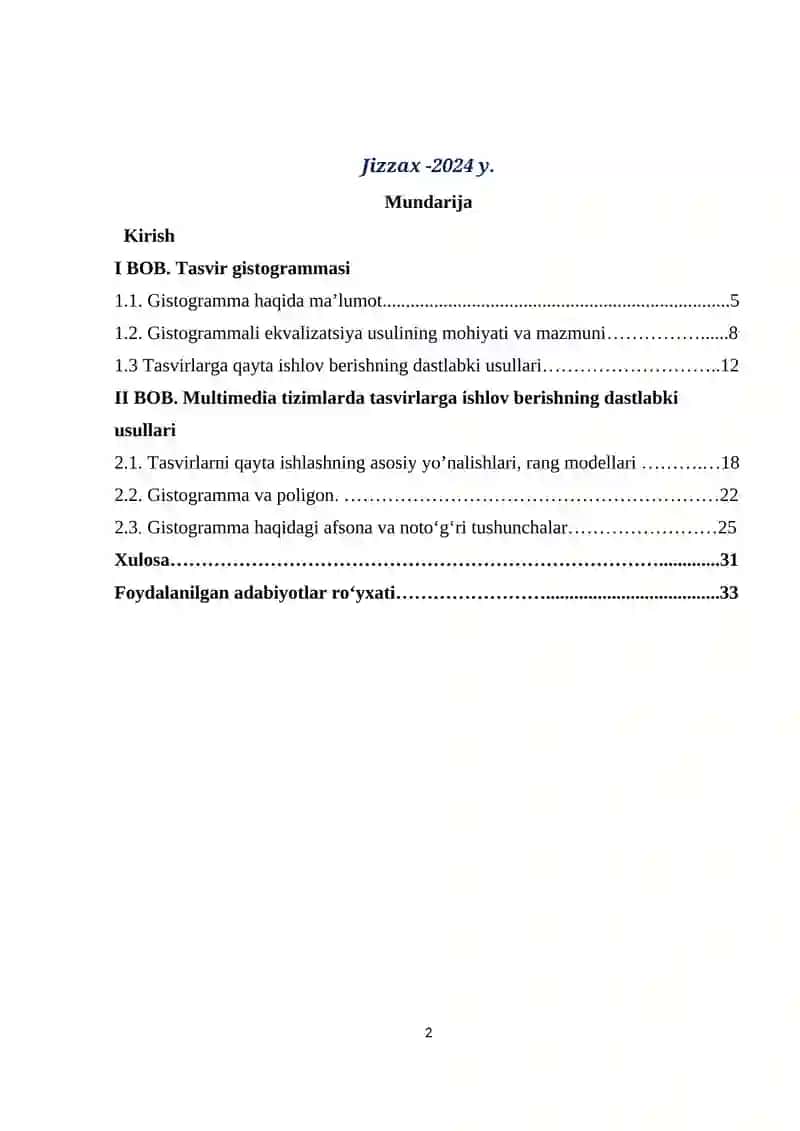 Tasvir gistogrammasi 2