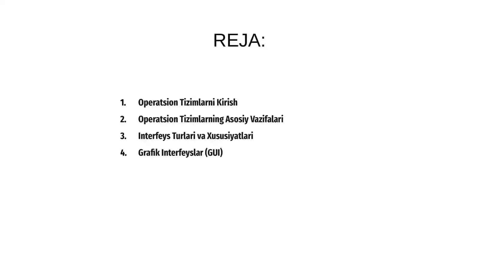 Operatsion tizimlar va ularning interfeysi 2