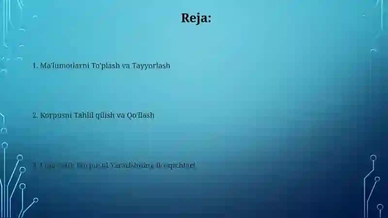 Lingvistik korpus tuzish bosqichlari 2
