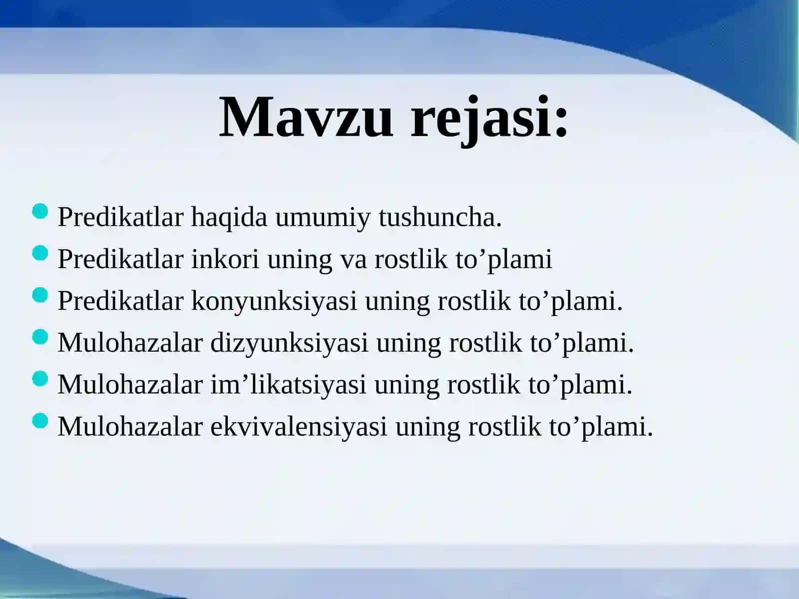 BOSHLANG`ICH MATEMATIKA KURSI NAZARIYASI 2