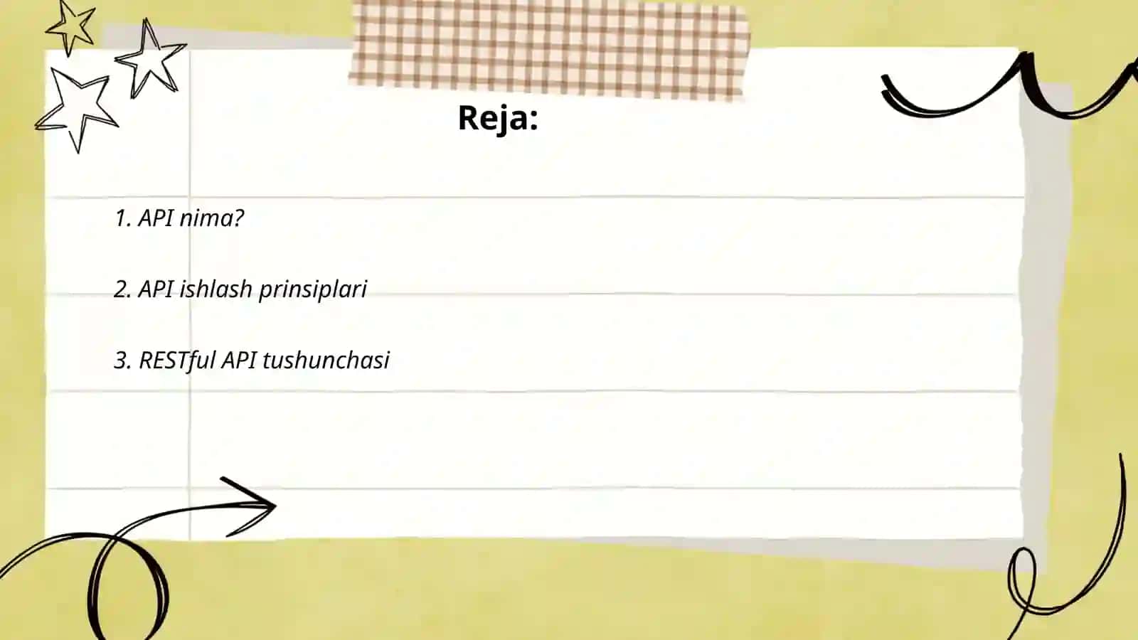 API bilan ishlash 2
