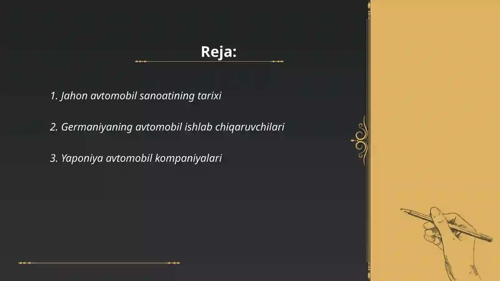 Jahon avtomobil sanoatining tarixi 2