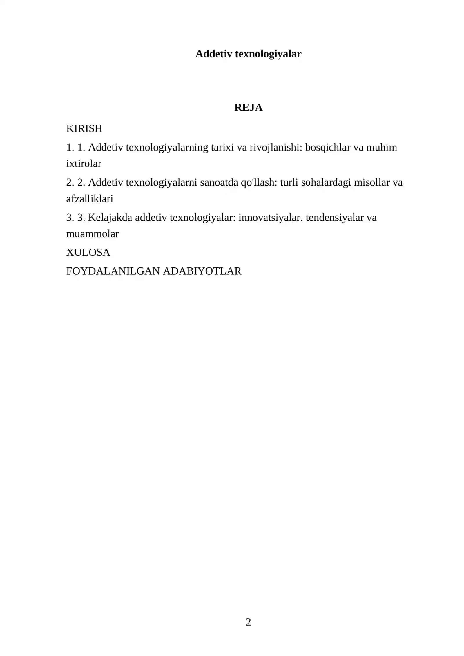 Addetiv texnologiyalar 2