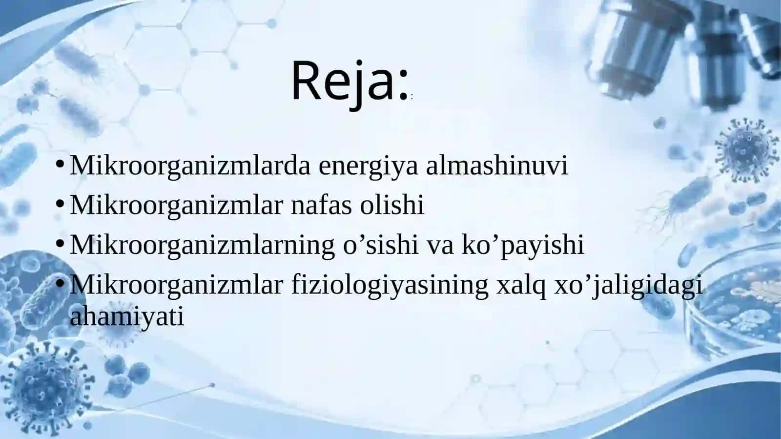 Mikroorganizmlar fiziologiyasi 2