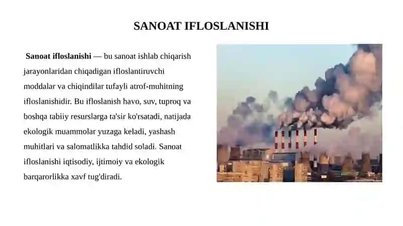Sanoat Ifloslanishi 2