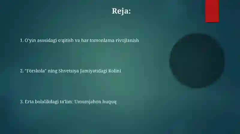 Shvetsiyada maktabgacha ta'lim tizimining óziga xos xususiyatlari 2