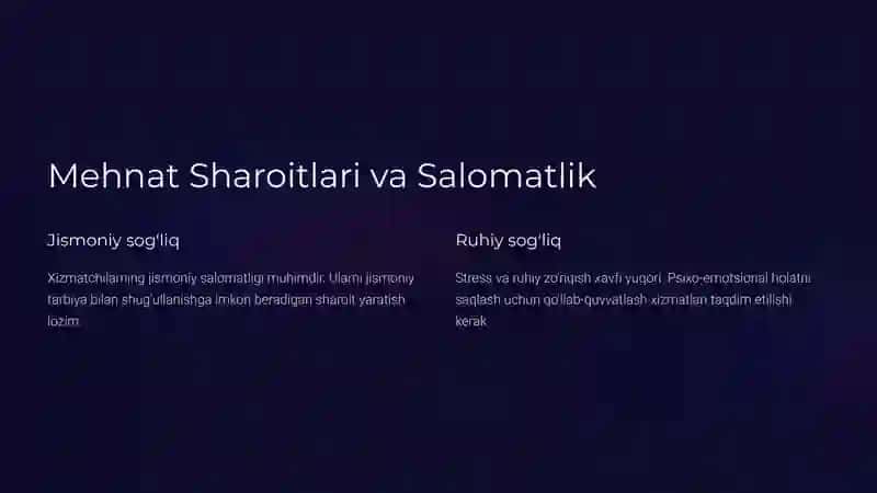 Harbiy Xizmatchilarning Mehnat Sharoitlarini Yaxshilash 2