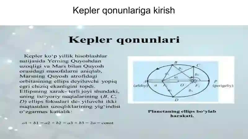Kepler qonunlari 2
