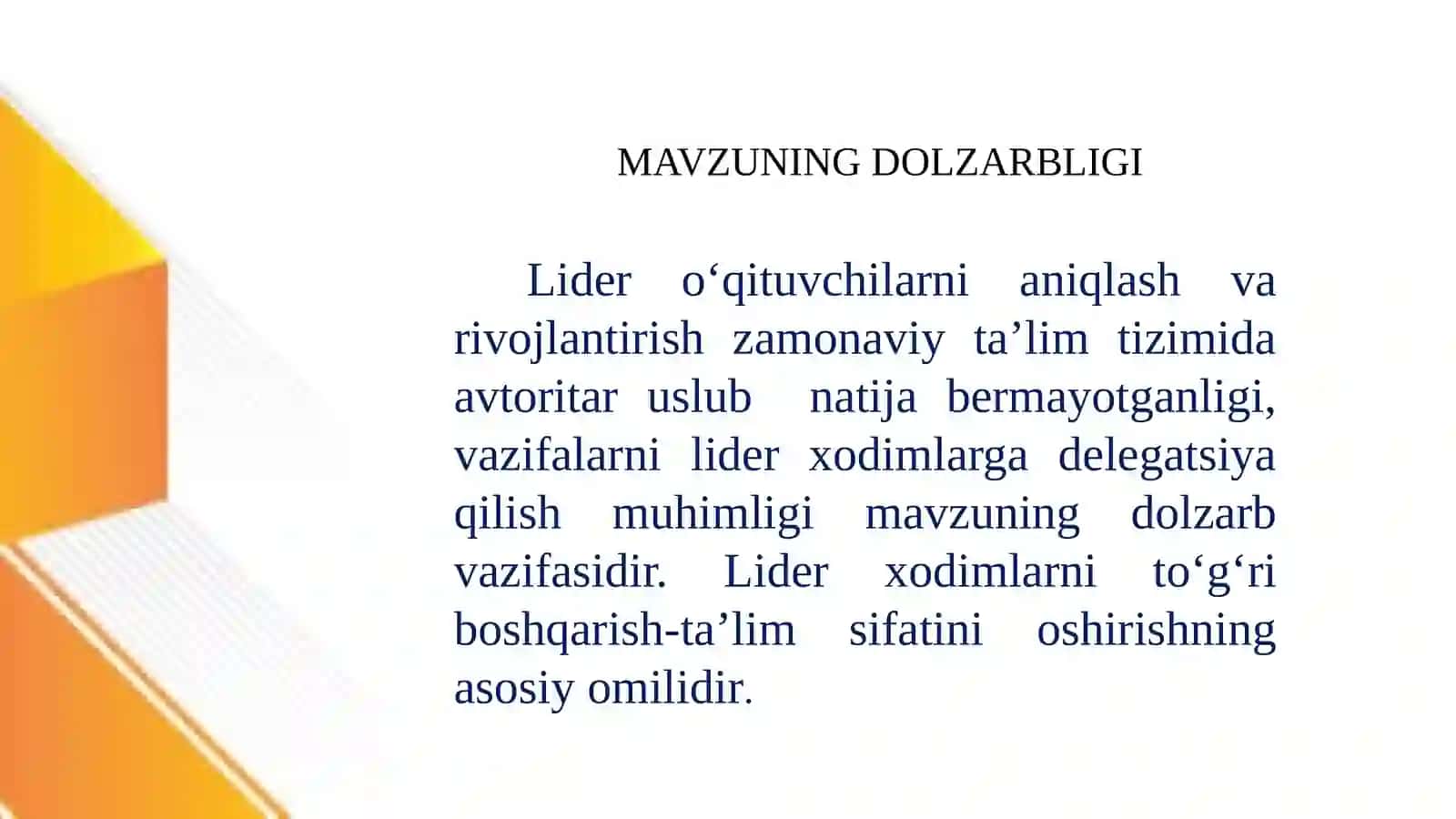 Lider o‘qituvchilarni aniqlash va rivojlantirish 2