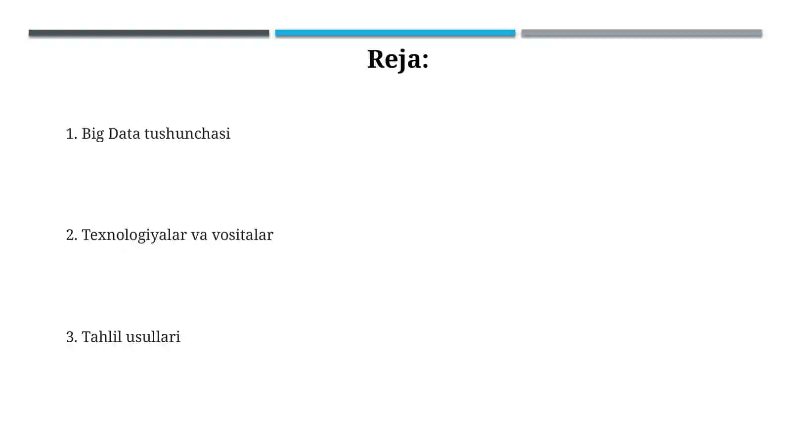 Kattama'lumotlarni(Big Data)tahlilqilishtexnologiyalari 2
