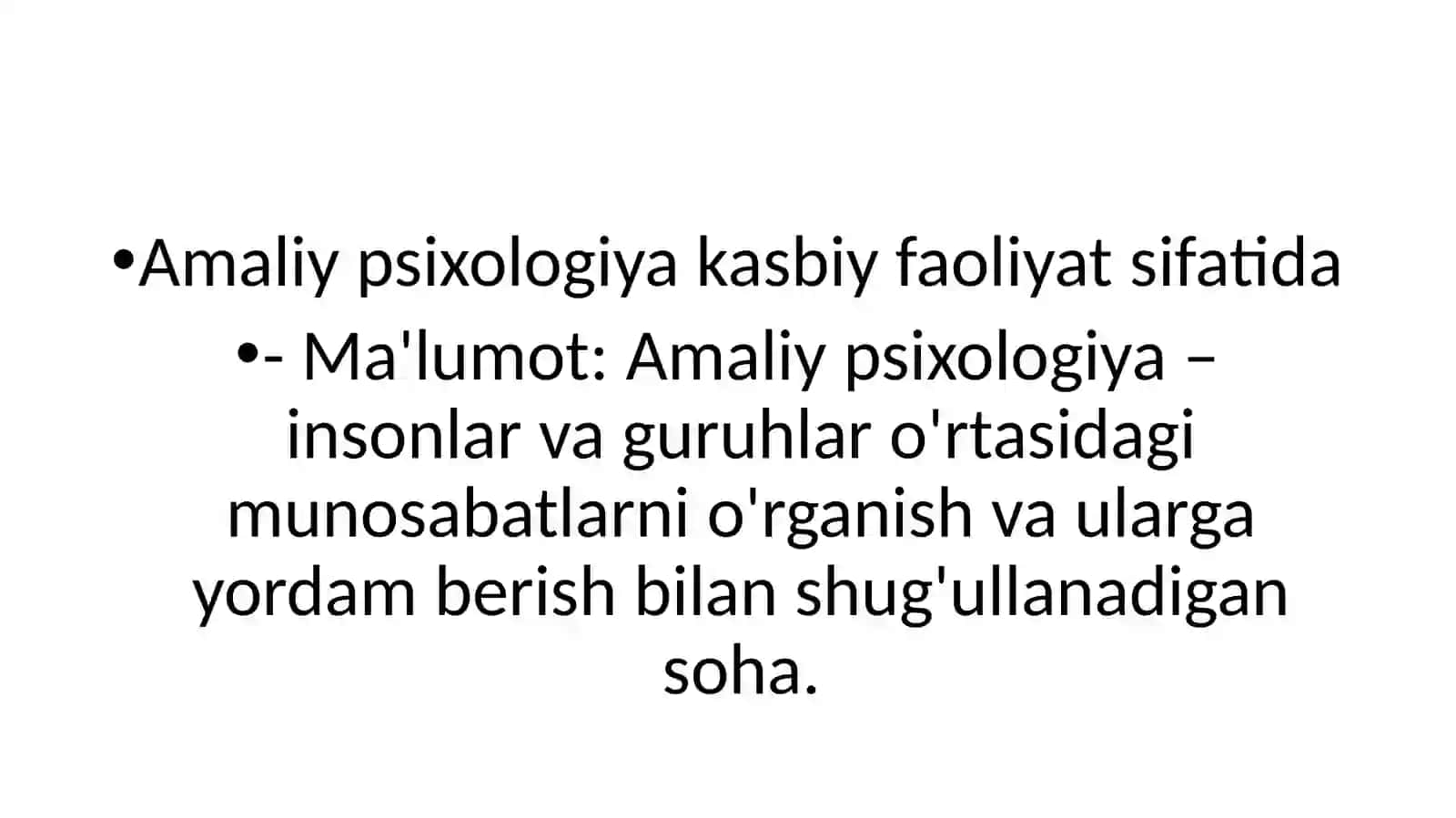 AMALIY PSIXOLOGIYA KASBIY FAOLIYAT SIFATIDA 2