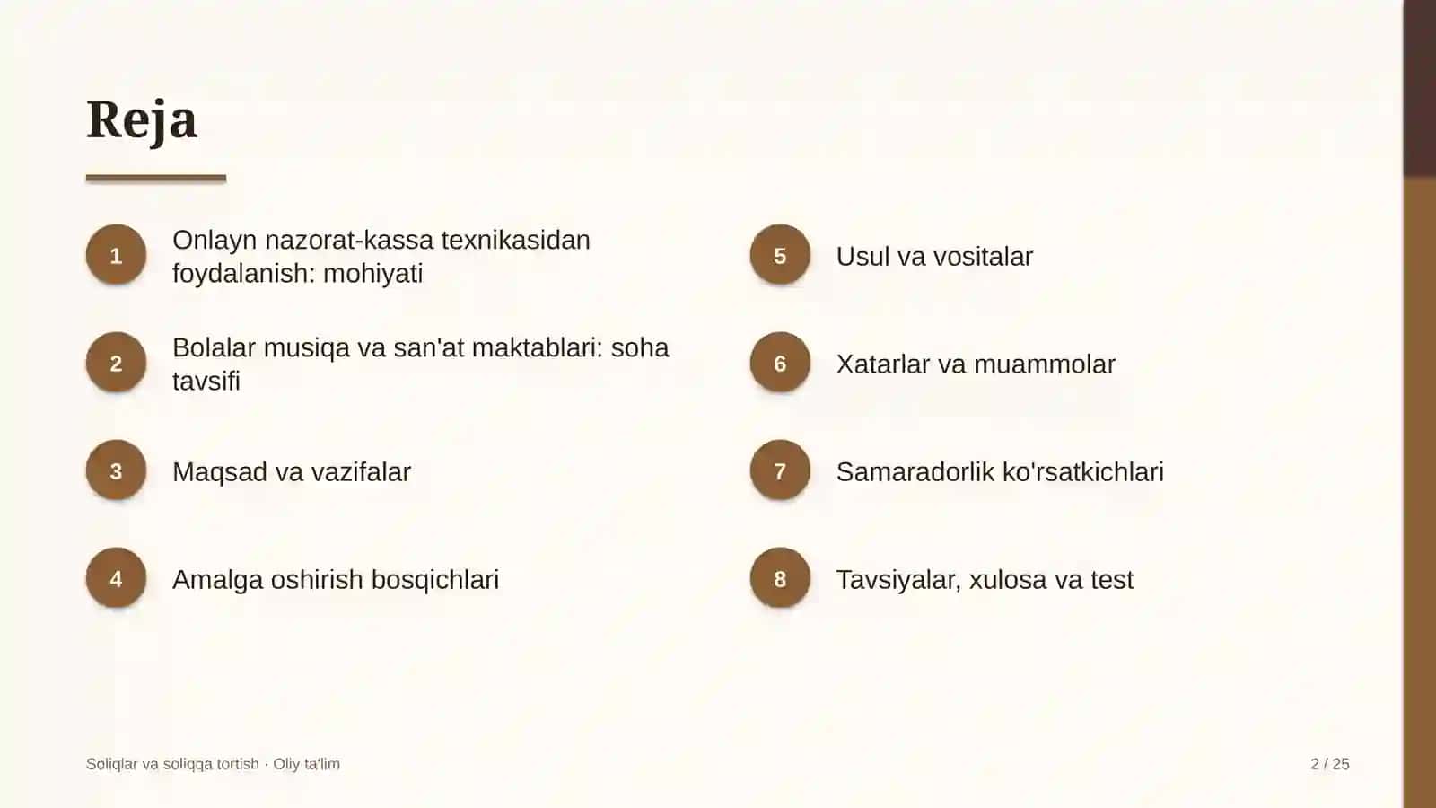 Soliqlar va soliqqa tortish · Oliy ta'lim 2