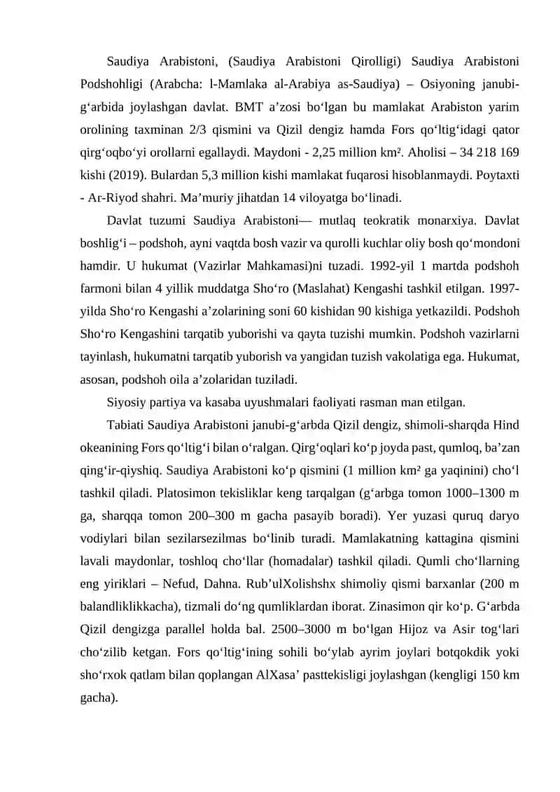 SAUDIYA ARABISTONI 2