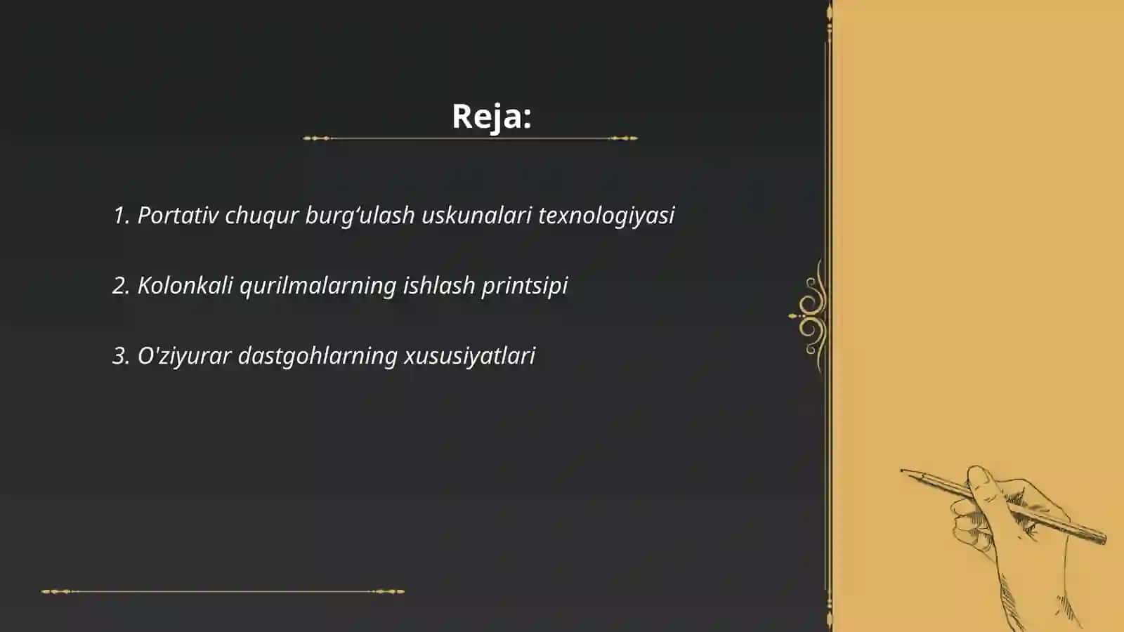 Portlatiladigan chuqur skvajinalar burgʻulash uchun kolonkali qurilma va o'ziyurar dastgohlar haqida umumiy maʼlumotlar 2
