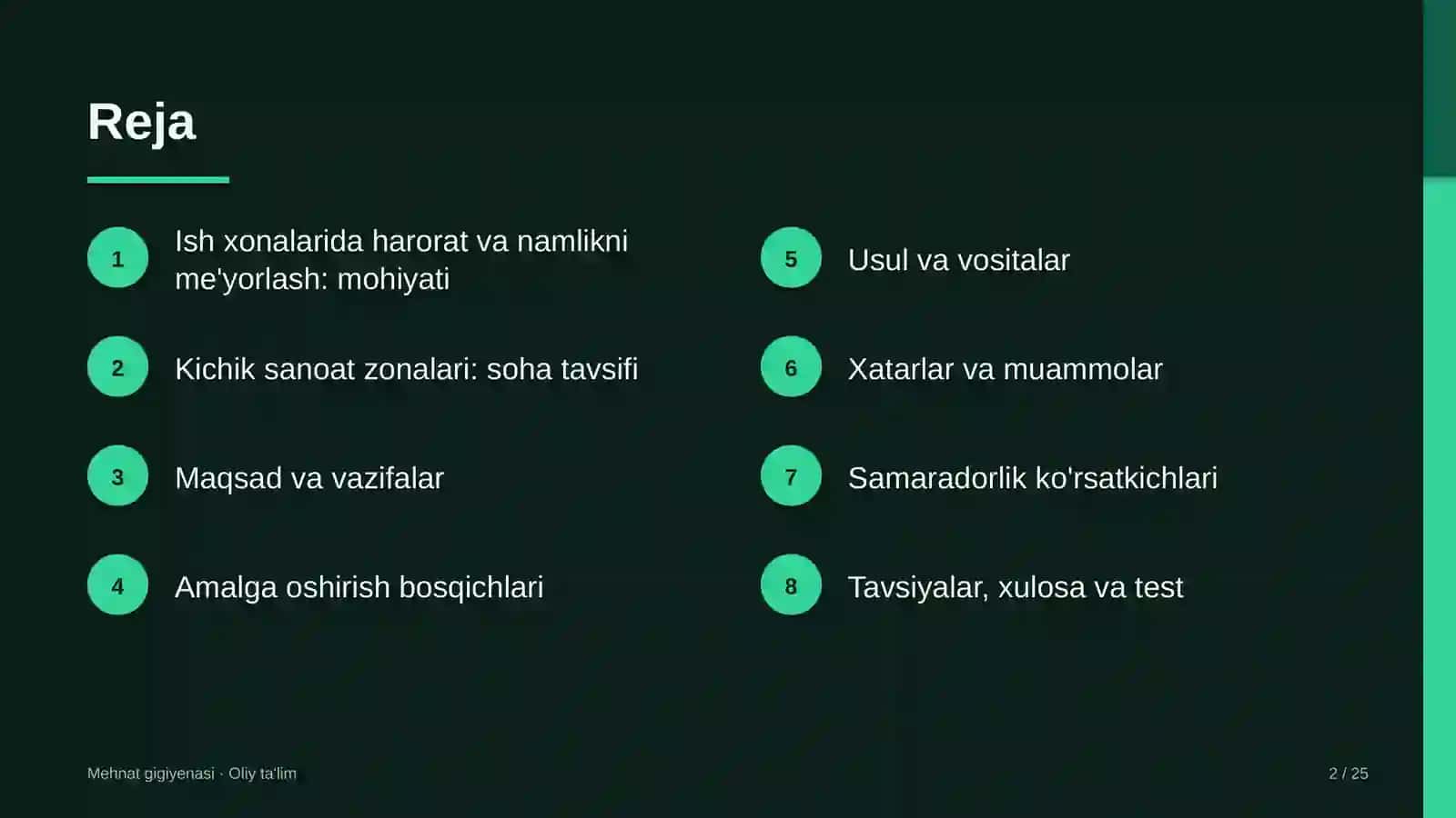 Kichik sanoat zonalarida ish xonalarida harorat va namlikni me'yorlash 2