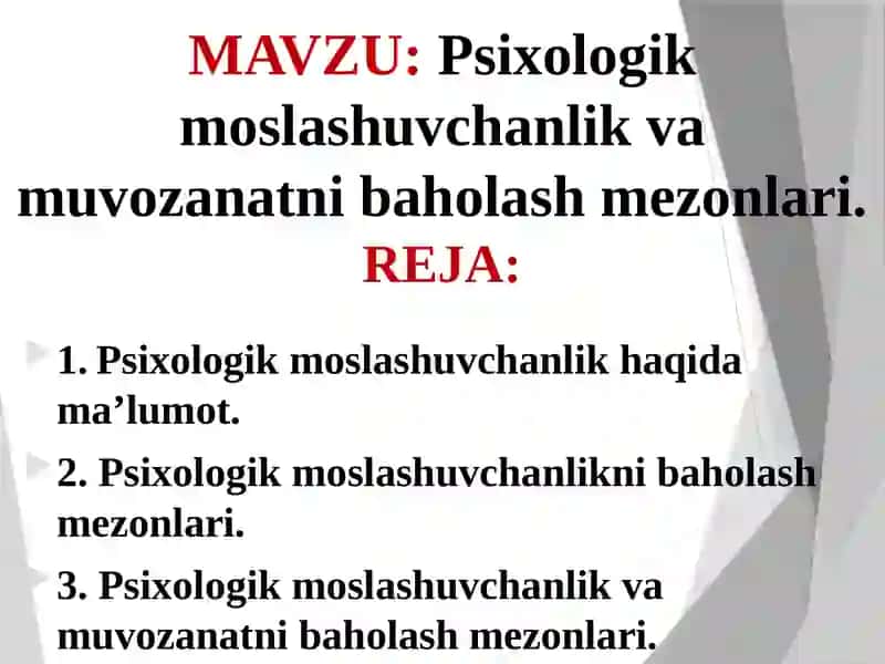 Psixologik moslashuvchanlik 2
