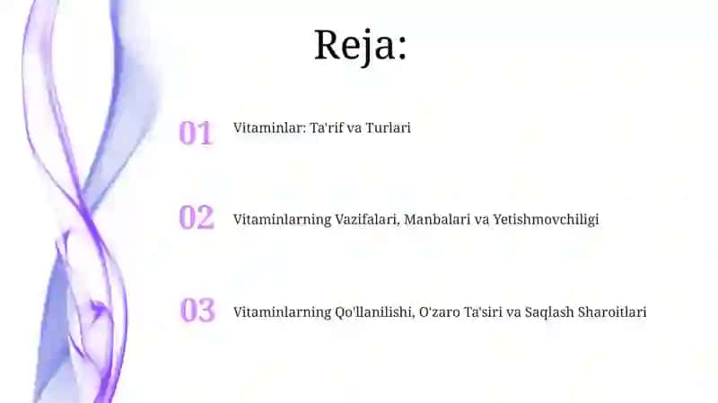 Vitaminlar: Ta'rif va Turlari 2