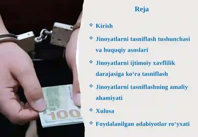 Jinoyatlarni tasniflash 2