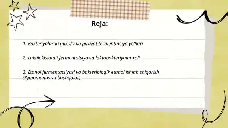 Bakteriyalarda fermentiv jarayonlar 2