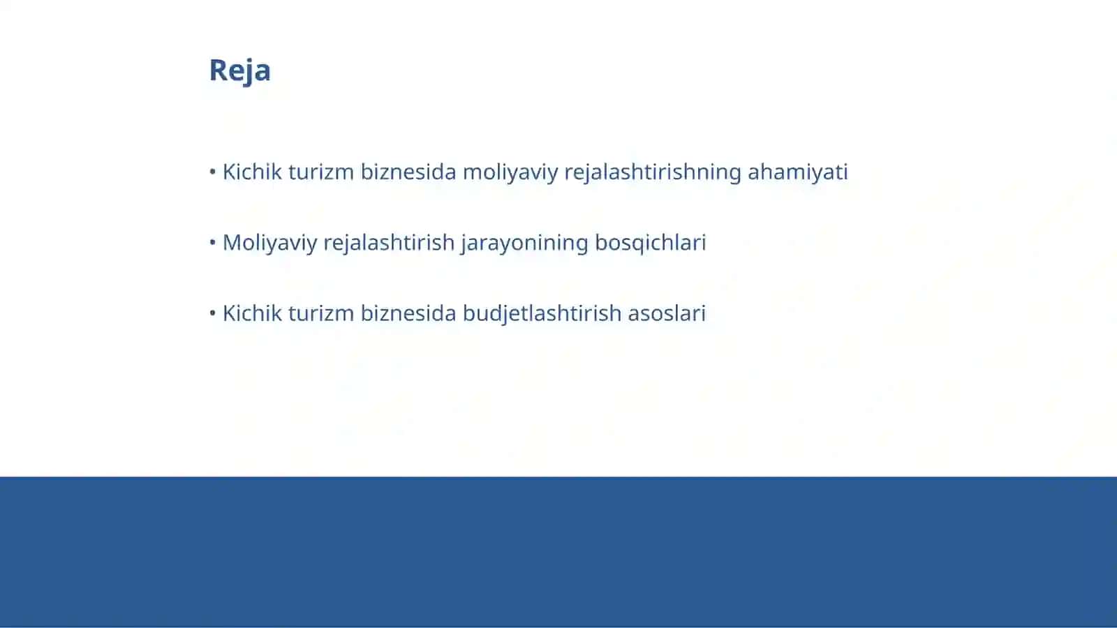 Kichik turizm biznesida moliyaviy rejalashtirish va boshqaruv 2
