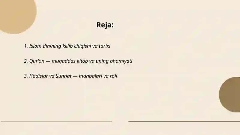 Islom dini haqida maʼlumot 2