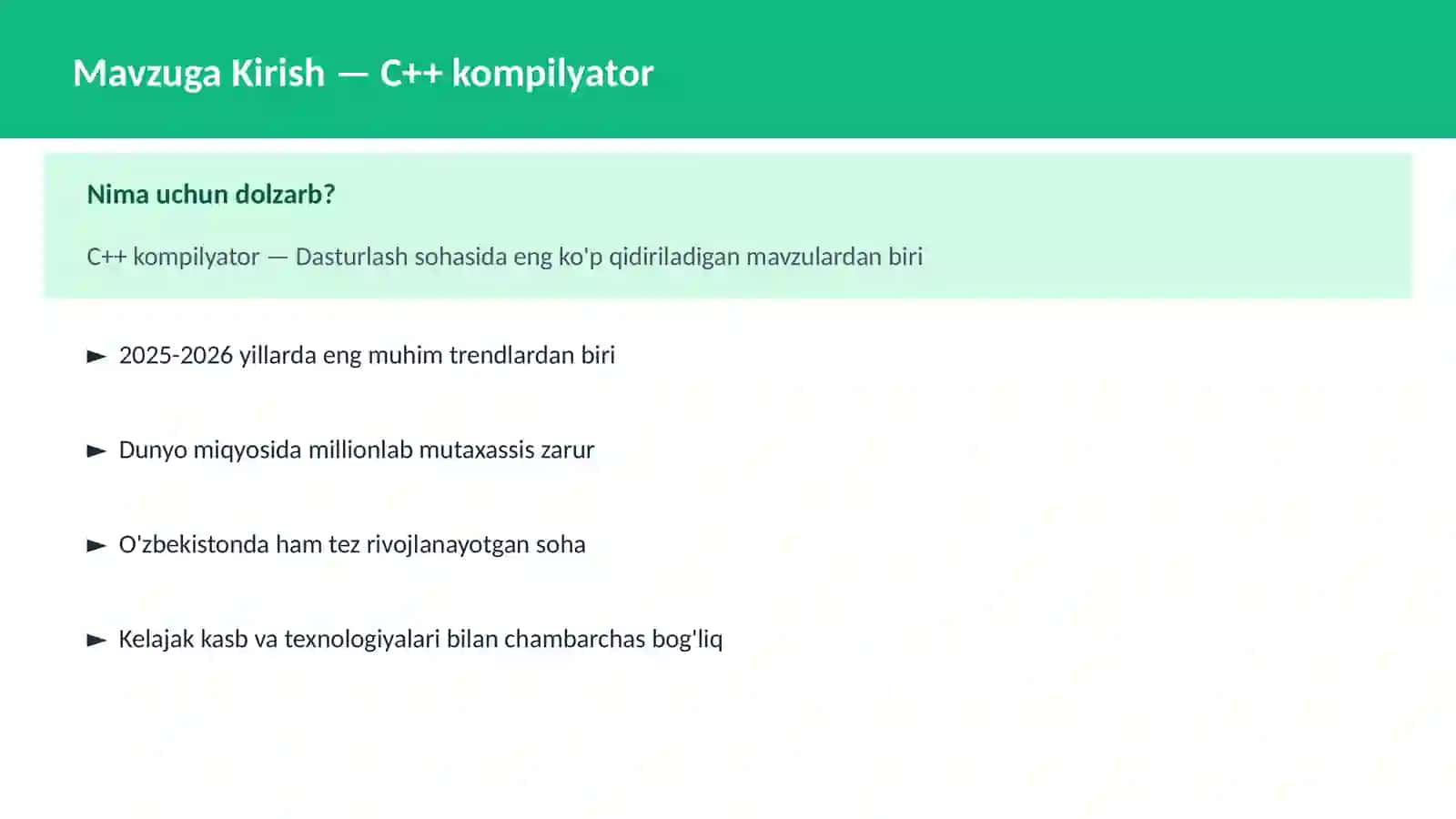 C++ kompilyator 2