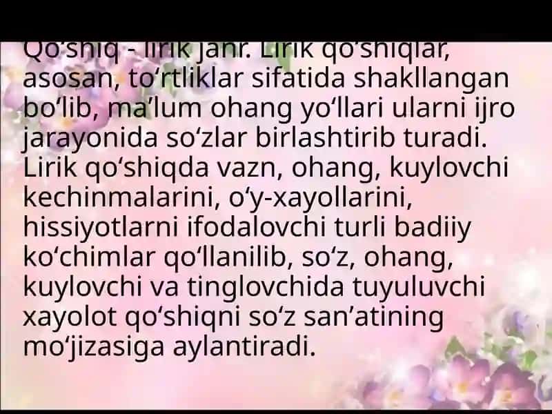 Lirik qoʻshiqlar 2