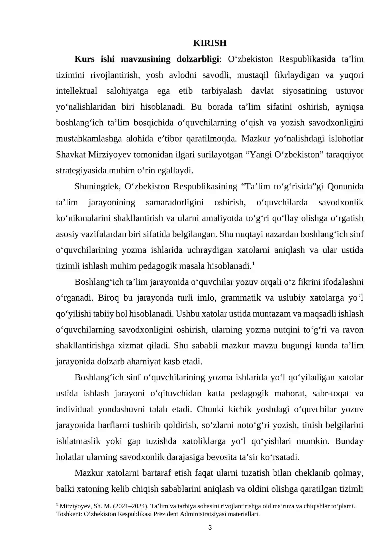 Boshlang‘ich sinf o‘quvchilarining yozma ishlarida yo‘l qo‘yadigan xatolar ustida ishlash 2