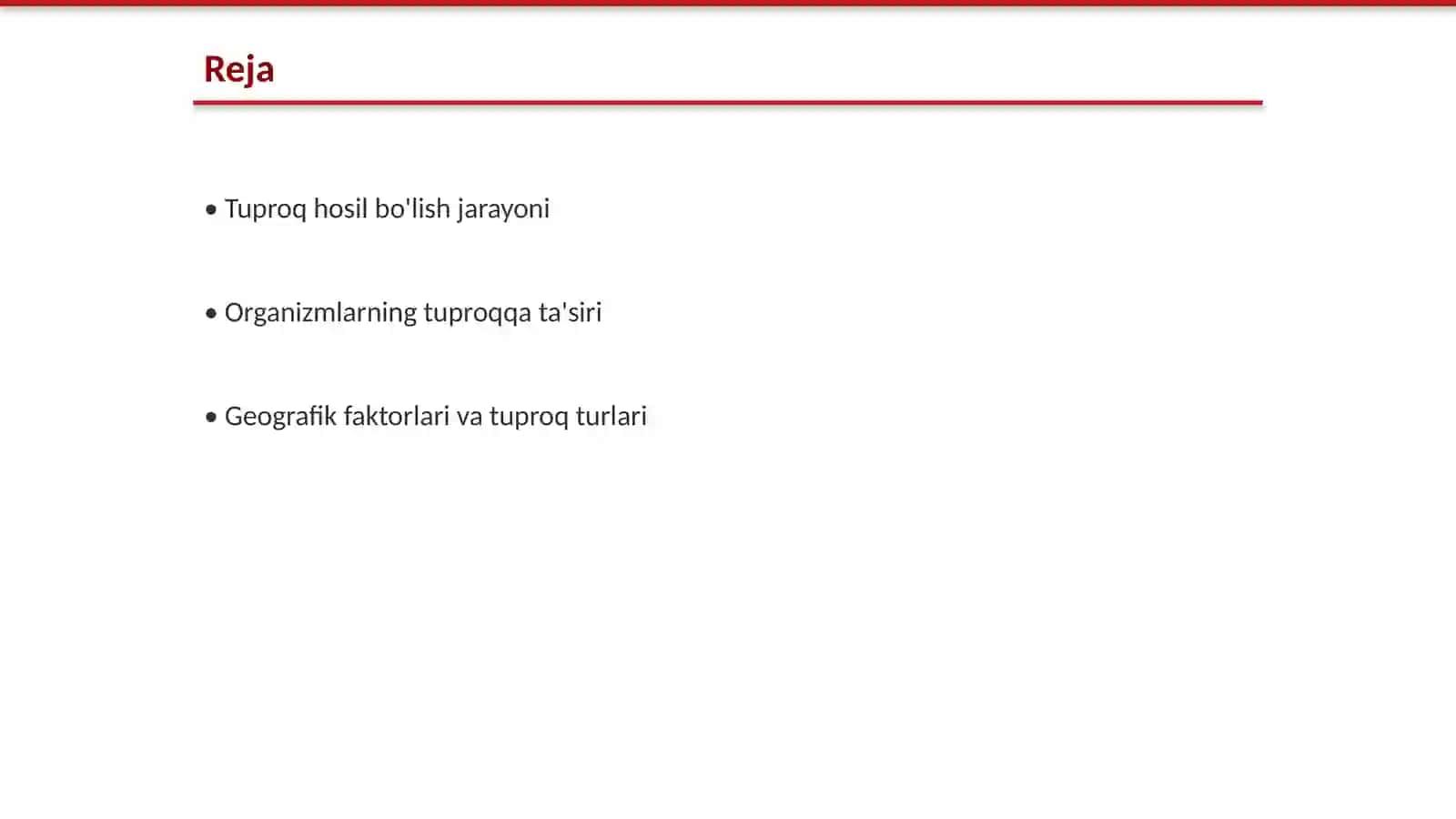Organizmlar va tuproq hosil bõlishi hamda geografiyasi 2