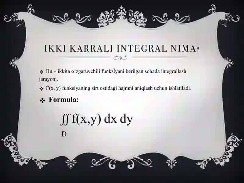Ikki karrali integral 2