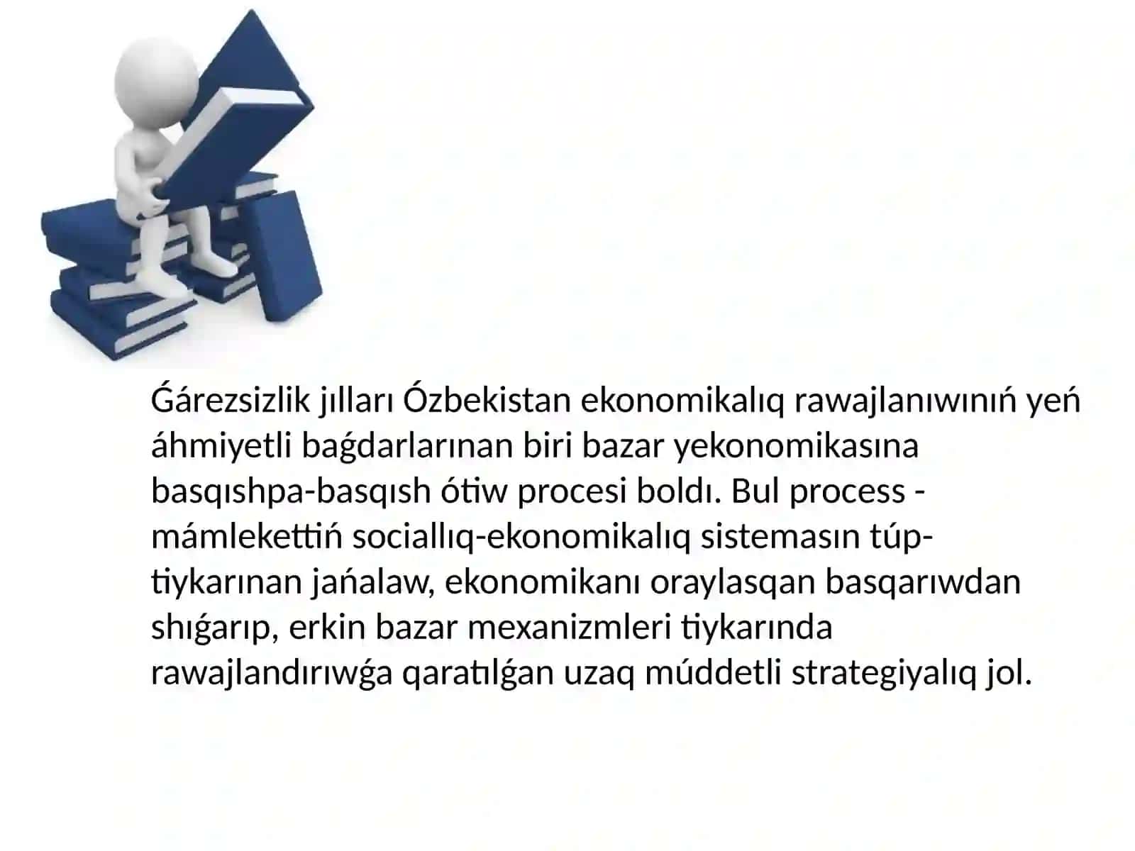 Oʻzbekstan Respublikasiniñ bazar qatnasiqlarina oʻtiw konsepsiyasi haʼm strategyasi 2